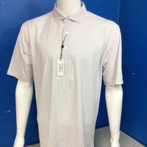 NWT Turtleson Gibson Circles Jacquard Polo INDIANWOOD logo